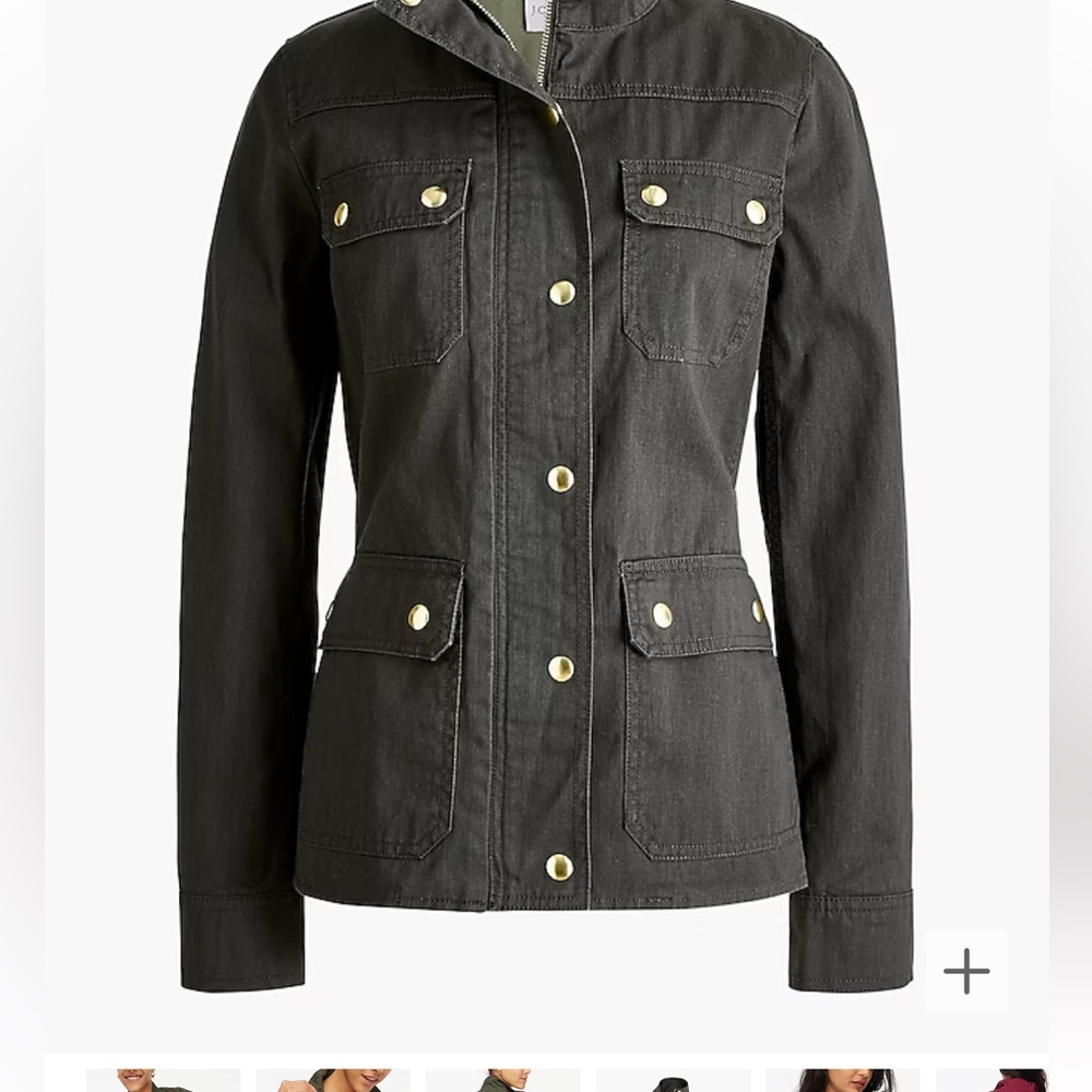 J Crew Resin-coated twill field jacket size XL
